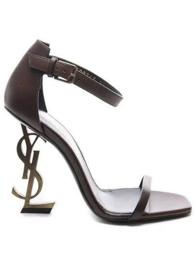 Monogram Opyum Sandal Heels Brown - SAINT LAURENT - BALAAN 2