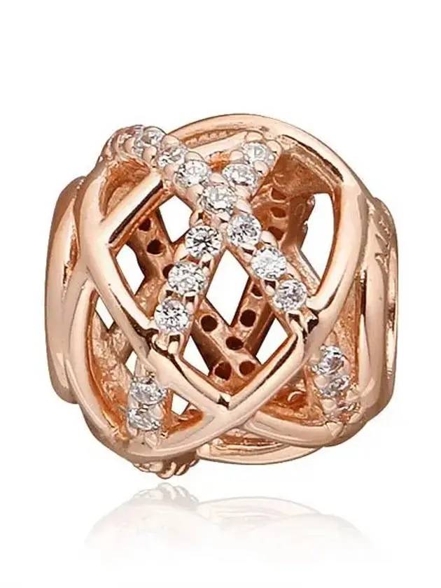 Sparkling Polished Bracelet Charm Rose Gold - PANDORA - BALAAN 1