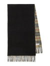 Check Cashmere Scarf Black - BURBERRY - BALAAN 2