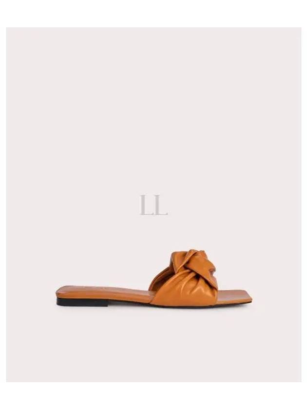 Lima Gloss Leather Slippers Caramel - BY FAR - BALAAN 2