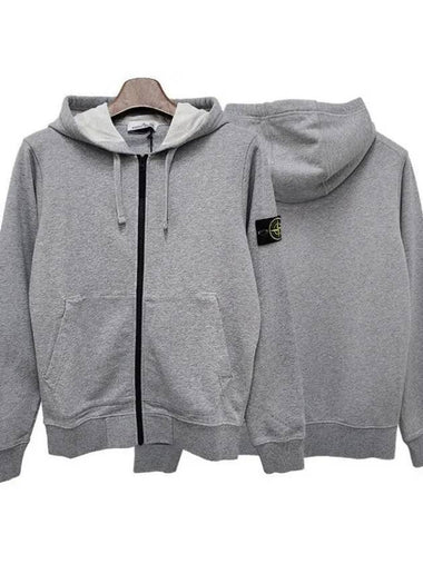 logo patch cotton hooded zip up cardigan 38806762 271960 1095878 - STONE ISLAND - BALAAN 1