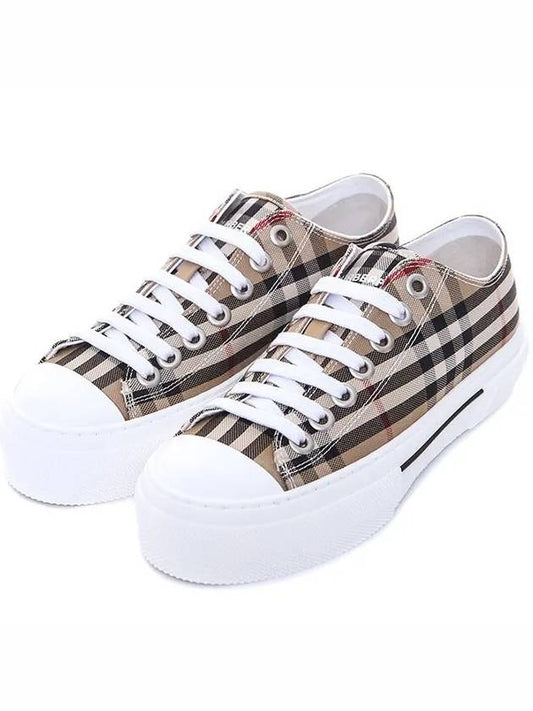 Vintage Check Cotton Sneakers Archive Beige - BURBERRY - BALAAN 2