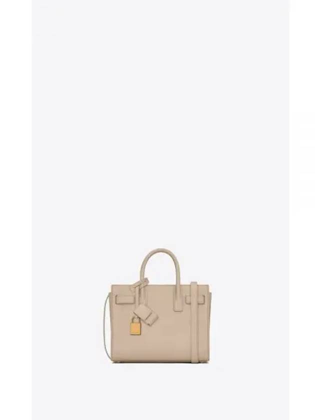 Sac De Jour Nano in Grained Leather Tote Bag Sea Salt - SAINT LAURENT - BALAAN 2