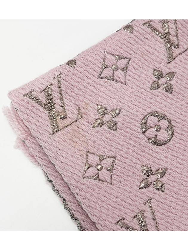 Monogram Light Pink Escharf Logo Mania Muffler 4VLVF22720 - LOUIS VUITTON - BALAAN 10