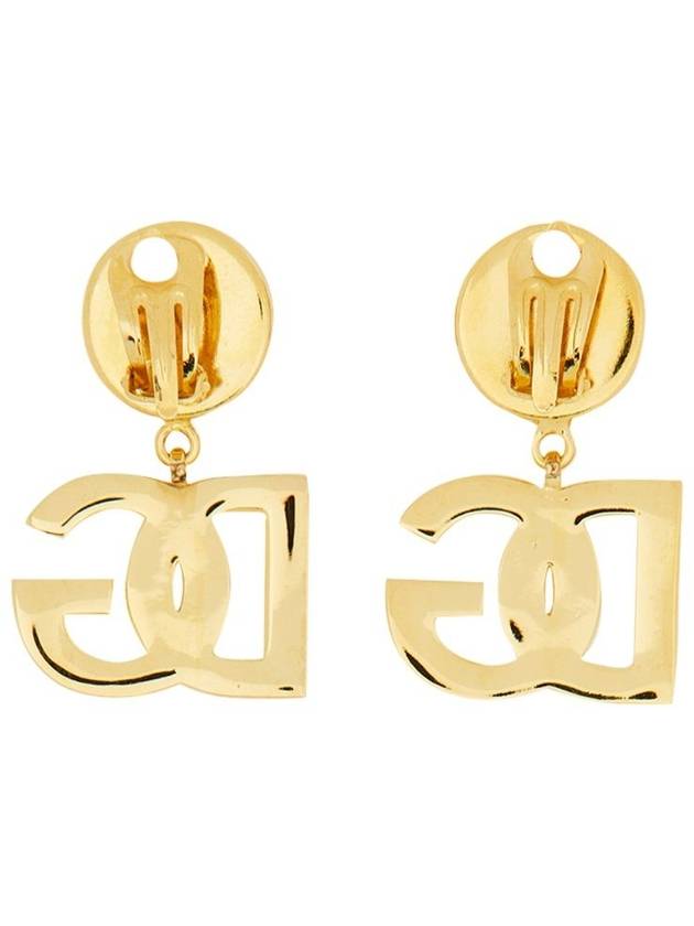 DG logo clip-on earrings gold - DOLCE&GABBANA - BALAAN 3