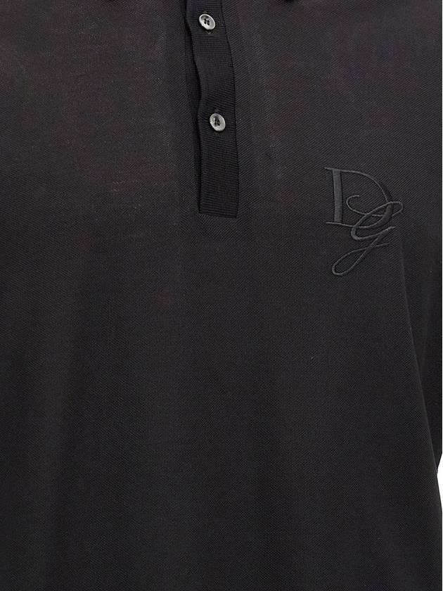 Dolce & Gabbana Logo Embroidery Polo Shirt - DOLCE&GABBANA - BALAAN 4