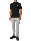 Pique Stretch Cotton Short Sleeve Polo Shirt Black - STONE ISLAND - BALAAN 3