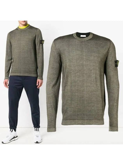 Wappen Round Neck Knit Top Green - STONE ISLAND - BALAAN 2