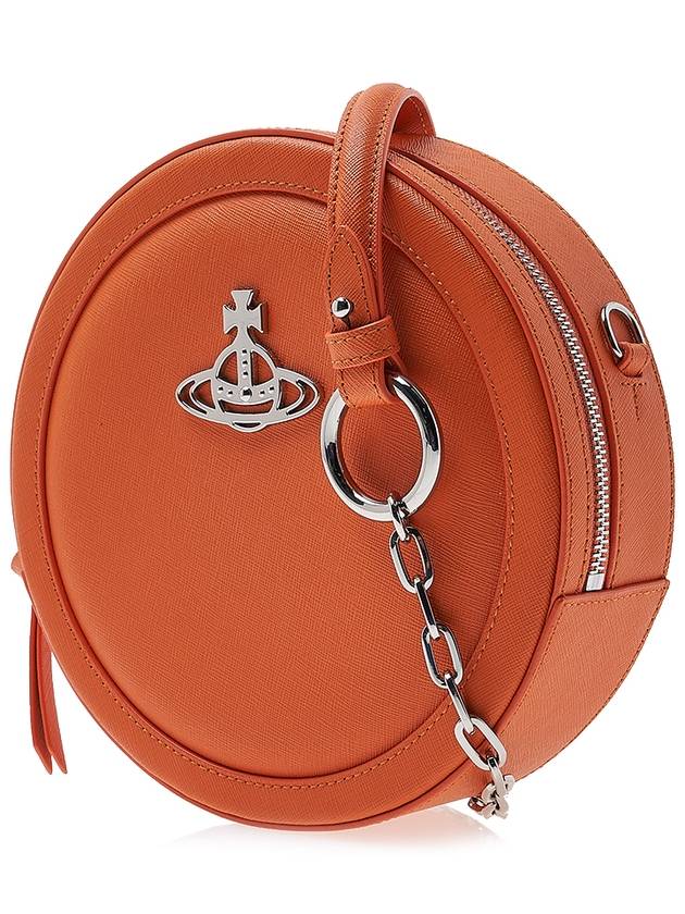 Ruby Round Saffiano Cross Bag Orange - VIVIENNE WESTWOOD - BALAAN 3