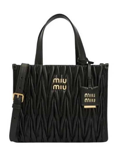 Matelasse Nappa Leather Tote Bag Black - MIU MIU - BALAAN 2