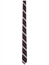 Striped Silk Tie Navy - THOM BROWNE - BALAAN 4