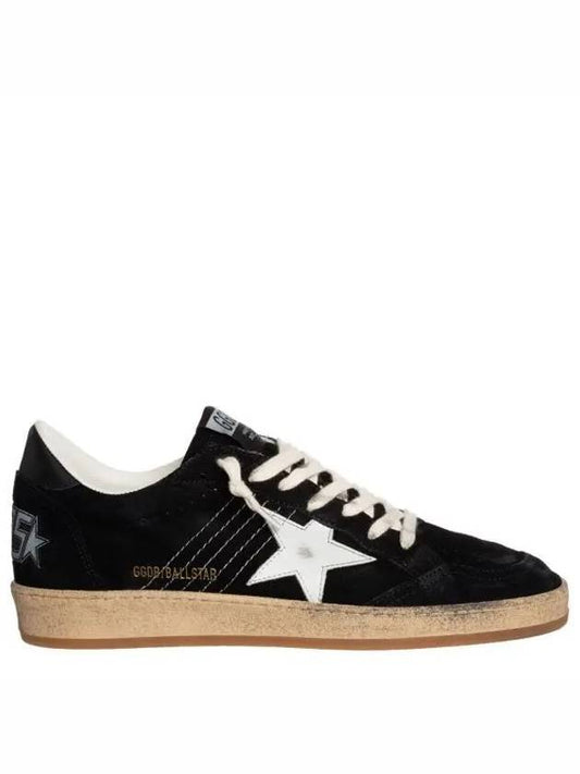 Men's Ballstar Suede Low Top Sneakers Black - GOLDEN GOOSE - BALAAN 2