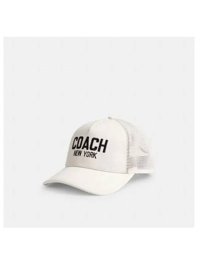 Logo Trucker Ball Cap Chalk - COACH - BALAAN 2