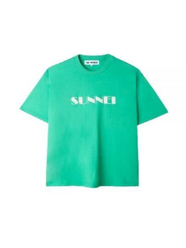 Big Logo Sprayed Short Sleeve T-Shirt Green - SUNNEI - BALAAN 2