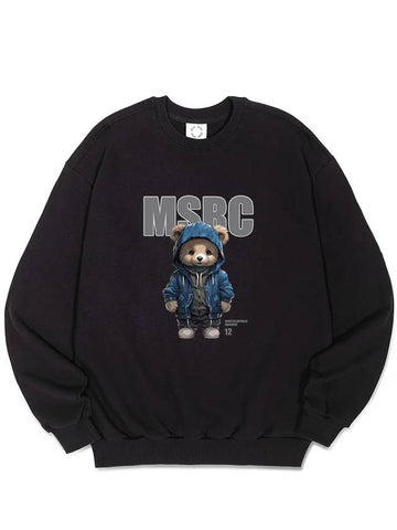 Bay Bear Sweatshirt Indigo Blue Black - MONSTER REPUBLIC - BALAAN 1