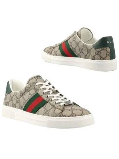 Ace GG Supreme Low Top Sneakers Beige - GUCCI - BALAAN 2