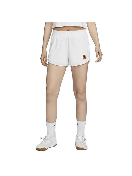 Court Heritage Mid Rise French Terry Tennis Shorts White - NIKE - BALAAN 1