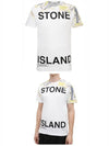 Logo Marvel Print Round Short Sleeve T-Shirt White - STONE ISLAND - BALAAN 5