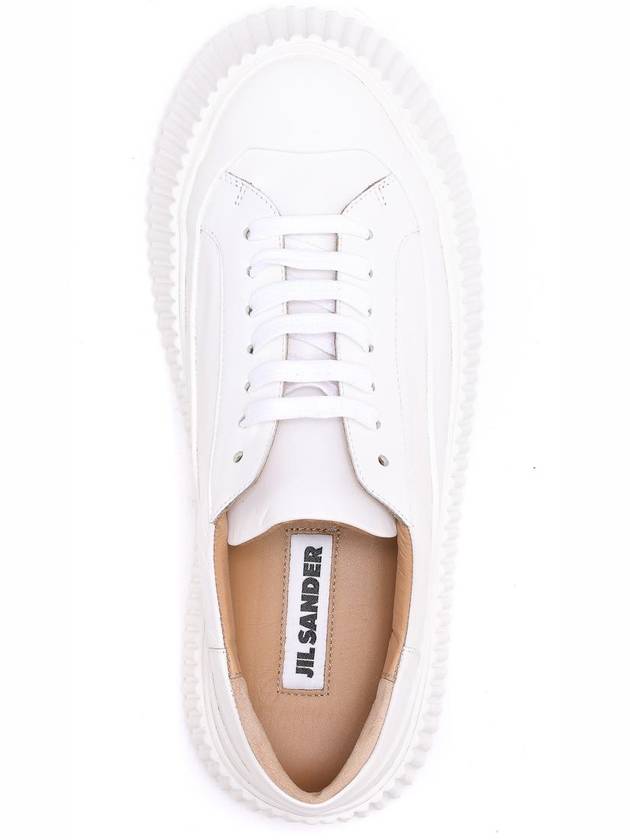 Leather Low Top Sneakers White - JIL SANDER - BALAAN 5