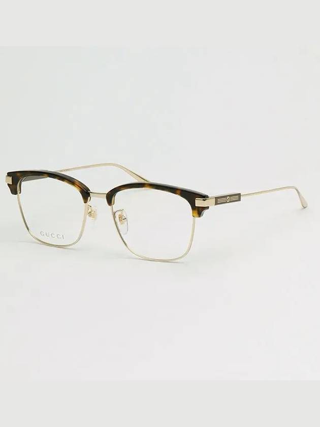 Square Metal Eyeglasses Dark Havana - GUCCI - BALAAN 5