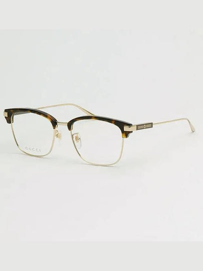 Square Metal Eyeglasses Dark Havana - GUCCI - BALAAN 2