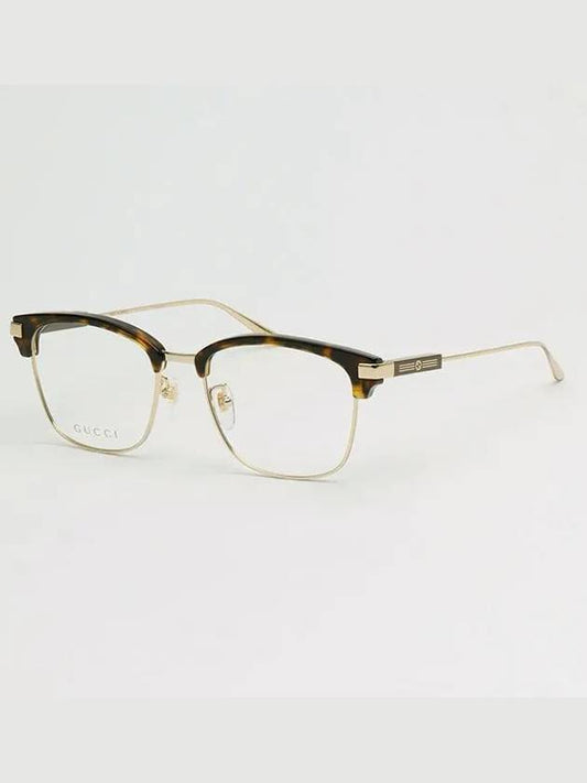 Square Metal Eyeglasses Dark Havana - GUCCI - BALAAN 2