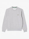 Basic Classic Fit Crew Neck Sweatshirt Melange Grey - LACOSTE - BALAAN 2