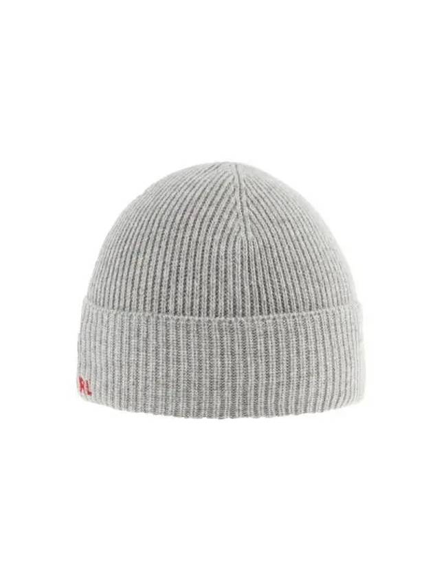 Embroidered Denim Bear Wool Beanie Grey - POLO RALPH LAUREN - BALAAN 5