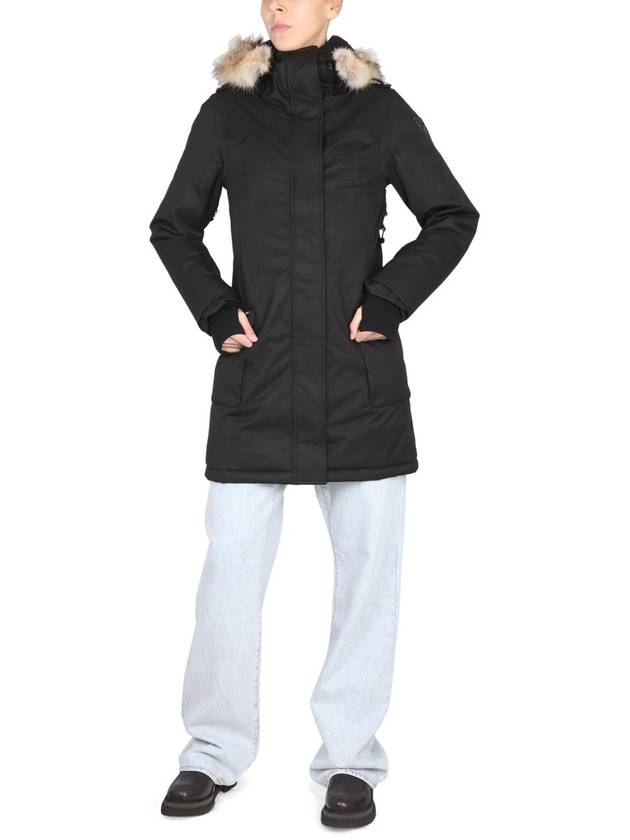 Women's Abby Hooded Fur Long Parka Black - NOBIS - BALAAN 3