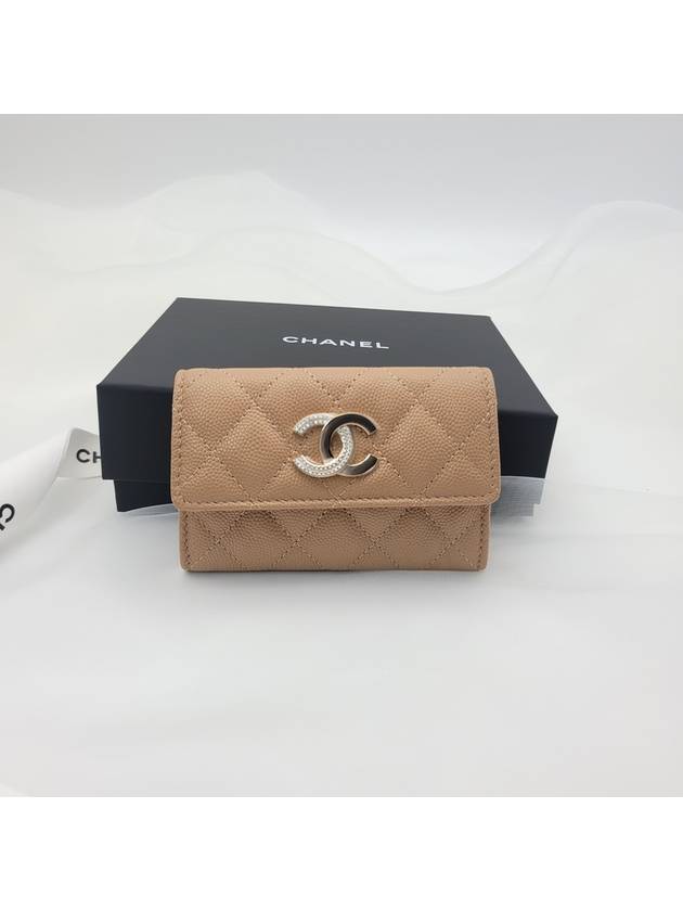 crystal cc logo camel beige color - CHANEL - BALAAN 9