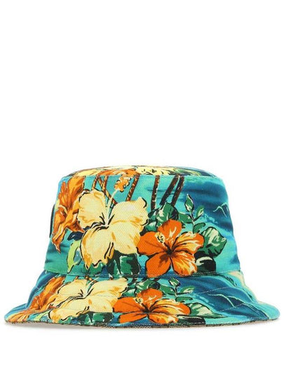 reversible print cotton-blend bucket hat - GUCCI - BALAAN 2