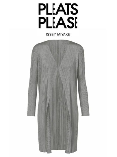 Pleated Please Basic Cardigan Grey - ISSEY MIYAKE - BALAAN 2