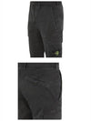 Men's Wappen Patch Cargo Straight Pants Black - STONE ISLAND - BALAAN 6