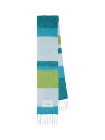 Alpaca Stripes Scarf Freshwater - MAISON KITSUNE - BALAAN 2