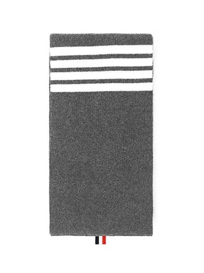 Striped Cashmere Muffler Grey - THOM BROWNE - BALAAN 2