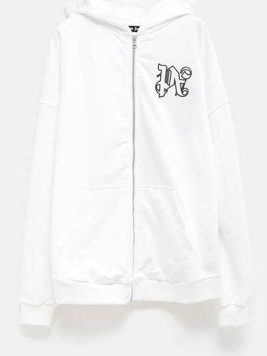 Monogram Zipped Hoodie - PALM ANGELS - BALAAN 1