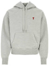 Small Heart Logo Hoodie Heather Ash Grey - AMI - BALAAN 2