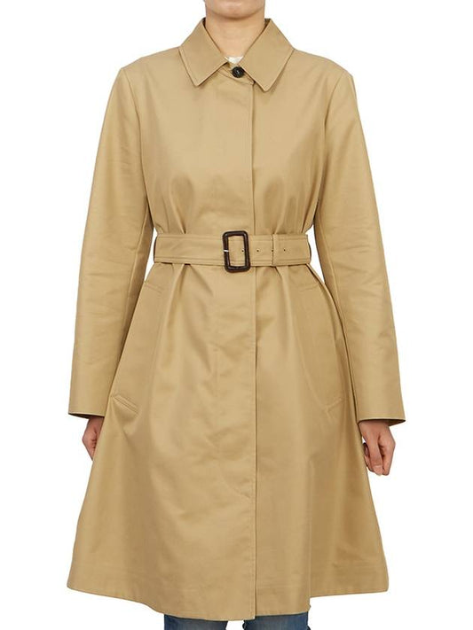 Vanda Belted Cotton Trench Coat Beige - MAX MARA - BALAAN 1