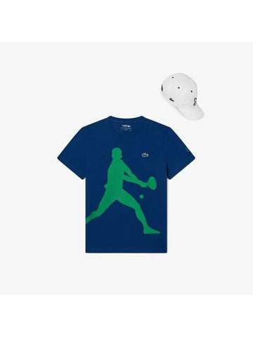 Tennis X Novak Djokovic Short Sleeve T-Shirt And Cap Set - LACOSTE - BALAAN 1