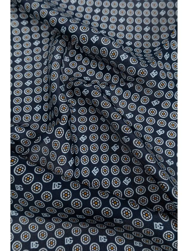 Dolce & Gabbana Silk Scarf, Men's, Navy Blue - DOLCE&GABBANA - BALAAN 3