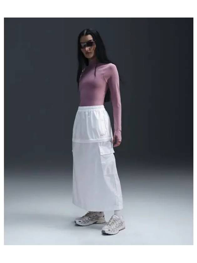 Sportswear Woven Cargo Midi Skirt W Summit White Pink Glaze HQ2985 121 - NIKE - BALAAN 1