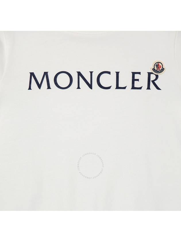 Moncler Girls White Logo-Print Cotton Sweatshirt, Size 8A - MONCLER - BALAAN 3