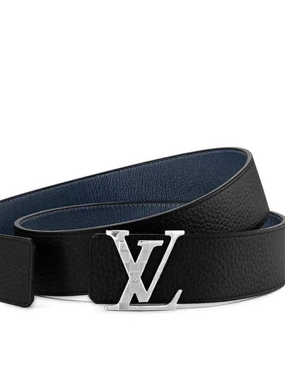 LV Damier 40MM Reversible Leather Belt Black Blue - LOUIS VUITTON - BALAAN 2