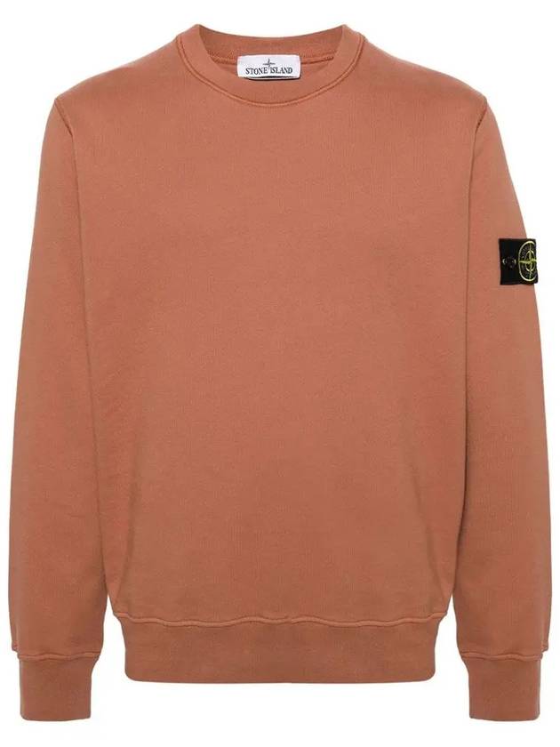 Wappen Patch Garment Dyed Sweatshirt Brown - STONE ISLAND - BALAAN 2