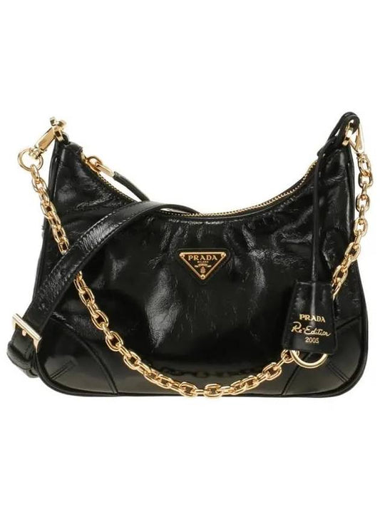 Re-Edition 2005 Leather Shoulder Bag Black - PRADA - BALAAN 2