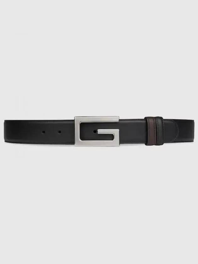 Square G Buckle Reversible Belt Black - GUCCI - BALAAN 2