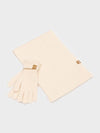 Knit gloves muffler set ivory - RECLOW - BALAAN 2