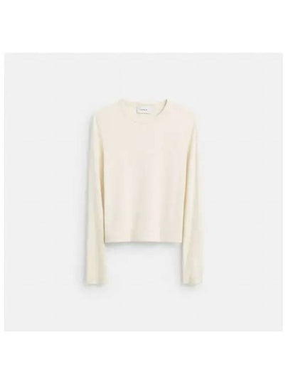 Ribbed Long Sleeve T-Shirt White - COACH - BALAAN 2