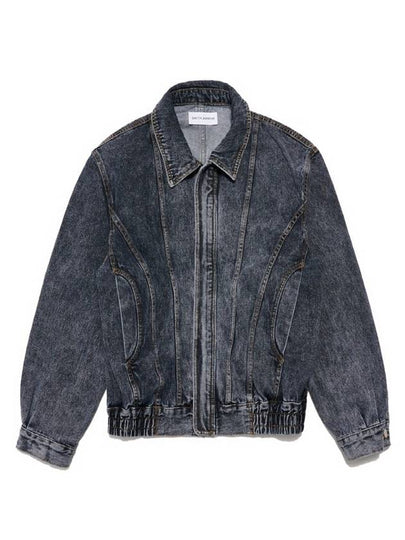 Biker Washing Denim Jacket Black - SMITH ARMOR - BALAAN 2