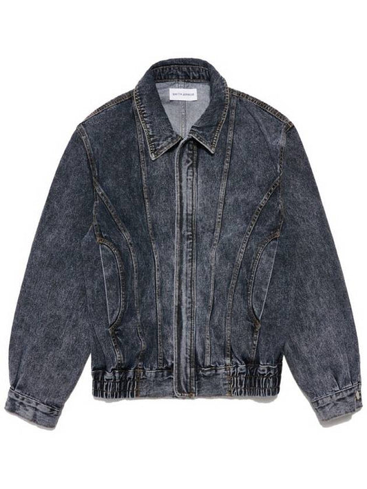 Biker washed denim jacketblack blue - SMITH ARMOR - BALAAN 2